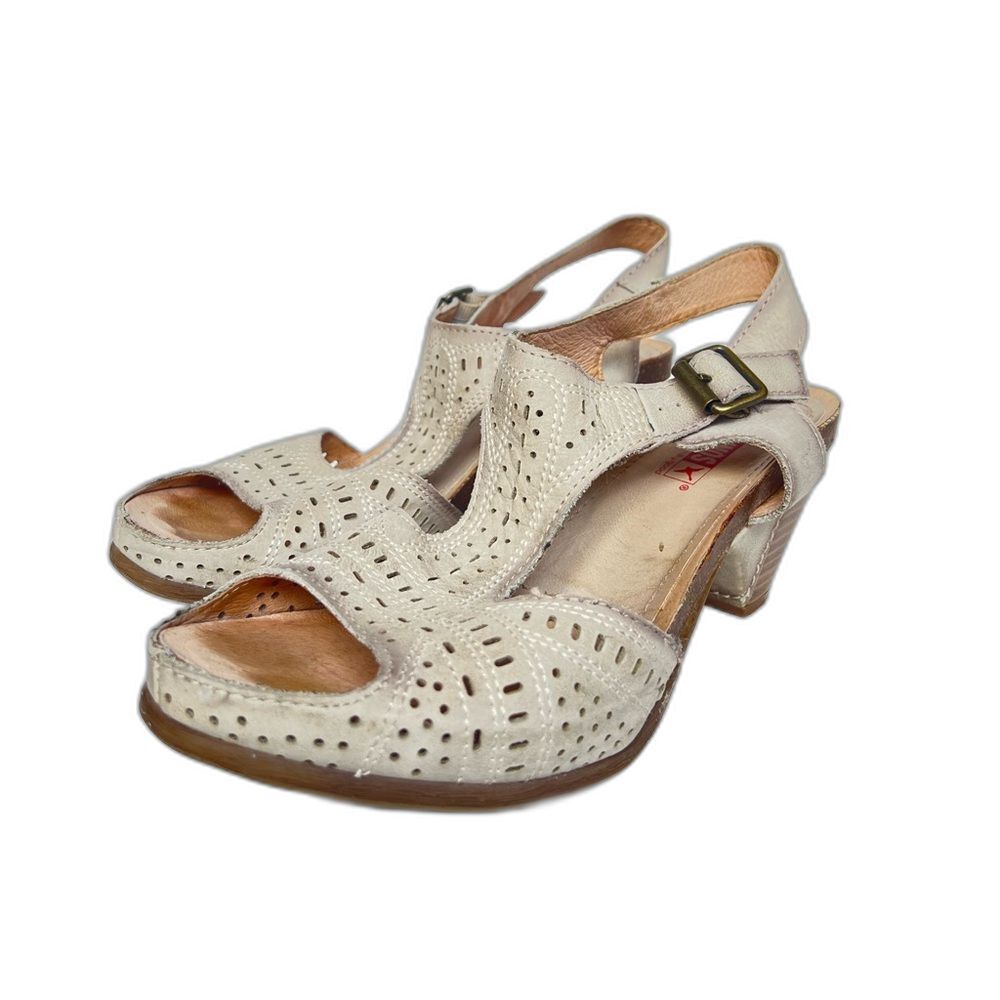 Pikolino’s Cutout Leather Block Heel - Size 39 (8.5)